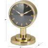imageDeco 79 Stainless Steel Metal Decorative Clock Small Mantel Clock Tabletop Clock 4quot x 4quot x 7quot Gold