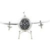 imageThe Novogratz Aluminum Metal Decorative Clock Airplane Mantel Clock Tabletop Clock 16quot x 6quot x 6quot Silver19 x 8 x 10