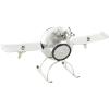 imageThe Novogratz Aluminum Metal Decorative Clock Airplane Mantel Clock Tabletop Clock 16quot x 6quot x 6quot Silver19 x 8 x 10