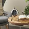 imageThe Novogratz Aluminum Metal Decorative Clock Airplane Mantel Clock Tabletop Clock 16quot x 6quot x 6quot Silver19 x 8 x 10