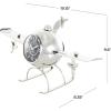 imageThe Novogratz Aluminum Metal Decorative Clock Airplane Mantel Clock Tabletop Clock 16quot x 6quot x 6quot Silver19 x 8 x 10