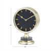 imageThe Novogratz Stainless Steel Metal Decorative Clock Mantel Clock with Black Face Tabletop Clock 6quot x 4quot x 9quot GoldGold