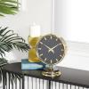 imageThe Novogratz Stainless Steel Metal Decorative Clock Mantel Clock with Black Face Tabletop Clock 6quot x 4quot x 9quot GoldGold