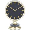 imageThe Novogratz Stainless Steel Metal Decorative Clock Mantel Clock with Black Face Tabletop Clock 6quot x 4quot x 9quot GoldGold
