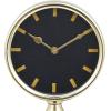 imageThe Novogratz Stainless Steel Metal Decorative Clock Mantel Clock with Black Face Tabletop Clock 6quot x 4quot x 9quot GoldGold