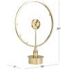 imageThe Novogratz Stainless Steel Metal Decorative Clock Mantel Clock with Black Face Tabletop Clock 6quot x 4quot x 9quot GoldGold