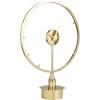 imageThe Novogratz Stainless Steel Metal Decorative Clock Mantel Clock with Black Face Tabletop Clock 6quot x 4quot x 9quot GoldGold