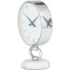 imageThe Novogratz Stainless Steel Metal Decorative Clock Mantel Clock with Black Face Tabletop Clock 6quot x 4quot x 9quot GoldSilver