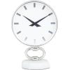 imageThe Novogratz Stainless Steel Metal Decorative Clock Mantel Clock with Black Face Tabletop Clock 6quot x 4quot x 9quot GoldSilver