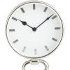 imageThe Novogratz Stainless Steel Metal Decorative Clock Mantel Clock with Black Face Tabletop Clock 6quot x 4quot x 9quot GoldSilver