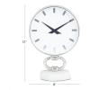 imageThe Novogratz Stainless Steel Metal Decorative Clock Mantel Clock with Black Face Tabletop Clock 6quot x 4quot x 9quot GoldSilver