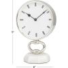 imageThe Novogratz Stainless Steel Metal Decorative Clock Mantel Clock with Black Face Tabletop Clock 6quot x 4quot x 9quot GoldSilver