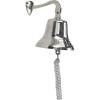 imageDeco 79 Brass Metal Bell Decorative Bell with Rope Detailing 6quot x 8quot x 7quot SilverSilver