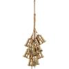 imageDeco 79 Metal Indoor Outdoor Decorative Bells Cluster Meditation Bell with Jute Hanging Rope Cow Bell 8quot x 8quot x 26quot Gold10 x 9 x 25