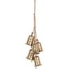 imageDeco 79 Metal Indoor Outdoor Decorative Bells Cluster Meditation Bell with Jute Hanging Rope Cow Bell 8quot x 8quot x 26quot Gold8 x 8 x 26