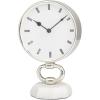 imageThe Novogratz Stainless Steel Metal Decorative Clock Mantel Clock with Black Face Tabletop Clock 6quot x 4quot x 9quot GoldSilver