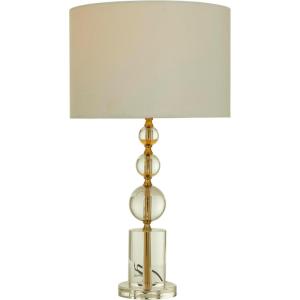 imageCosmoLiving by Cosmopolitan Crystal Room Table Lamp Orbs Style Base Accent Lamp with Drum Shade Lamp 15quot x 15quot x 27quot Gold