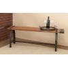 imageDeco 79 Foyer Hallway Front Door Doorway Living Mudroom Bedroom Waiting Room Industrial Iron Bench 55quot x 13quot x 18quot BrownBrown