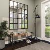 imageDeco 79 Foyer Hallway Front Door Doorway Living Mudroom Bedroom Waiting Room Industrial Iron Bench 55quot x 13quot x 18quot BrownBrown