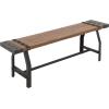 imageDeco 79 Foyer Hallway Front Door Doorway Living Mudroom Bedroom Waiting Room Industrial Iron Bench 55quot x 13quot x 18quot BrownBrown