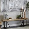 imageDeco 79 Foyer Hallway Front Door Doorway Living Mudroom Bedroom Waiting Room Industrial Iron Bench 55quot x 13quot x 18quot BrownBrown
