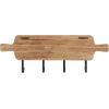 imageThe Novogratz Metal 4 Cubbies and 4 Hangers Wall Hook 23quot x 8quot x 14quot BrownBrown
