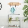 imageThe Novogratz Metal 4 Cubbies and 4 Hangers Wall Hook 23quot x 8quot x 14quot BrownBrown