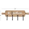 imageThe Novogratz Metal 4 Cubbies and 4 Hangers Wall Hook 23quot x 8quot x 14quot BrownBrown