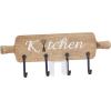 imageThe Novogratz Metal 4 Cubbies and 4 Hangers Wall Hook 23quot x 8quot x 14quot BrownBrown