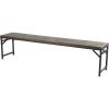imageDeco 79 Foyer Hallway Front Door Doorway Living Mudroom Bedroom Waiting Room Industrial Iron Bench 55quot x 13quot x 18quot BrownDark Brown