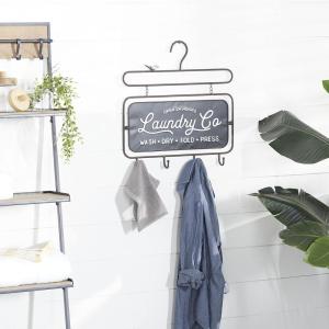 imageThe Novogratz Metal 4 Cubbies and 4 Hangers Wall Hook 23quot x 8quot x 14quot BrownBlack