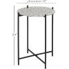 imageDeco 79 Accent Table 18quot L x 18quot W x 24quot H Silver