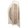 imageDeco 79 Mango Wood Floral Handmade Partition Room Divider Screen Foldable Arched Partition 4 Panel Privacy Screen with Intricately Carved Designs Room Partition 62quot x 1quot x 72quot BrownBrown