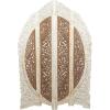 imageDeco 79 Mango Wood Floral Handmade Partition Room Divider Screen Foldable Arched Partition 4 Panel Privacy Screen with Intricately Carved Designs Room Partition 62quot x 1quot x 72quot BrownBrown