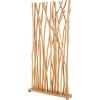 imageDeco 79 Teak Wood Tree Handmade Partition Room Divider Screen Single Panel Privacy Screen with Raw Branches Room Partition 40quot x 8quot x 80quot Light BrownLight Brown