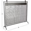 imageDeco 79 Metal Geometric Living Room Fireplace Screen Suspended Grid Single Panel Fire Spark Guard with Bolted Detailing Screen 38quot x 9quot x 35quot Black