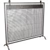 imageDeco 79 Metal Geometric Living Room Fireplace Screen Suspended Grid Single Panel Fire Spark Guard with Bolted Detailing Screen 38quot x 9quot x 35quot Black