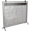 imageDeco 79 Metal Geometric Living Room Fireplace Screen Suspended Grid Single Panel Fire Spark Guard with Bolted Detailing Screen 38quot x 9quot x 35quot Black