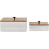 imageDeco 79 Acrylic Plastic Decorative Box Book Shaped Boxes with Wood Lids Set of 2 Decorative Keepsake Boxes 9quot 7quotW ClearClear