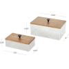 imageDeco 79 Acrylic Plastic Decorative Box Book Shaped Boxes with Wood Lids Set of 2 Decorative Keepsake Boxes 9quot 7quotW ClearClear