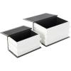 imageDeco 79 Canvas Decorative Box Faux Storage Book Book Shaped Boxes with Gold Live Laugh Love Text Set of 2 Decorative Keepsake Boxes 11quot 9quotH WhiteBlack