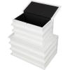 imageDeco 79 Canvas Decorative Box Faux Storage Book Book Shaped Boxes with Gold Live Laugh Love Text Set of 2 Decorative Keepsake Boxes 11quot 9quotH WhiteWhite