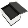 imageDeco 79 Canvas Decorative Box Faux Storage Book Book Shaped Boxes with Gold Live Laugh Love Text Set of 2 Decorative Keepsake Boxes 11quot 9quotH WhiteBlack