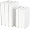 imageDeco 79 Canvas Decorative Box Faux Storage Book Book Shaped Boxes with Gold Live Laugh Love Text Set of 2 Decorative Keepsake Boxes 11quot 9quotH WhiteWhite