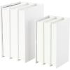 imageDeco 79 Canvas Decorative Box Faux Storage Book Book Shaped Boxes with Gold Live Laugh Love Text Set of 2 Decorative Keepsake Boxes 11quot 9quotH WhiteWhite