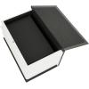 imageDeco 79 Canvas Decorative Box Faux Storage Book Book Shaped Boxes with Gold Live Laugh Love Text Set of 2 Decorative Keepsake Boxes 11quot 9quotH WhiteBlack