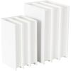 imageDeco 79 Canvas Decorative Box Faux Storage Book Book Shaped Boxes with Gold Live Laugh Love Text Set of 2 Decorative Keepsake Boxes 11quot 9quotH WhiteWhite