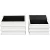 imageDeco 79 Canvas Decorative Box Faux Storage Book Book Shaped Boxes with Gold Live Laugh Love Text Set of 2 Decorative Keepsake Boxes 11quot 9quotH WhiteWhite