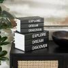 imageDeco 79 Canvas Decorative Box Faux Storage Book Book Shaped Boxes with Gold Live Laugh Love Text Set of 2 Decorative Keepsake Boxes 11quot 9quotH WhiteBlack