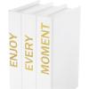 imageDeco 79 Canvas Decorative Box Faux Storage Book Book Shaped Boxes with Gold Live Laugh Love Text Set of 2 Decorative Keepsake Boxes 11quot 9quotH WhiteWhite